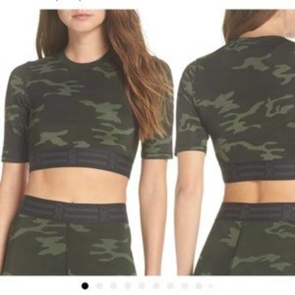 Good American Performance - The Iron Crop Top, Camo Print, New With Tags, Size 5 - Picture 13 of 13